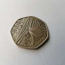 British 50 Pence decimal coin