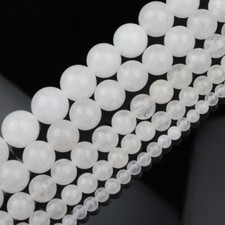 Selenite Beads Crystal Gemstone Round Bead Strands 4mm, 6mm or 8mm Beads