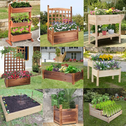 Square garden planter box - garden,