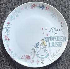 Disney Official Alice In Wonderland Ceramic Dinner Plate White 27cm