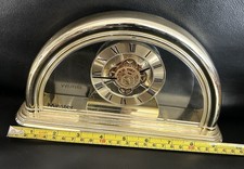 Half Moon Skeleton Rhythm Quartz mantle desk clock Japan Tested Working Perfecf