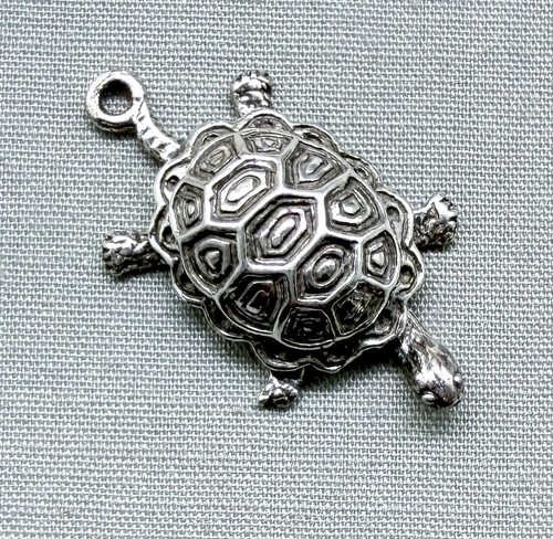 Vintage sterling silver turtle - vintage,