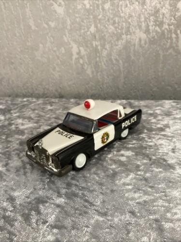 Tin plate vintage police car - tin,