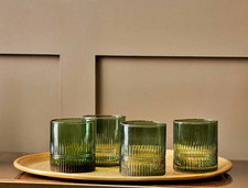 Nkuku Mila Tumbler - Dark Emerald  (Set of 4)  RRP £48