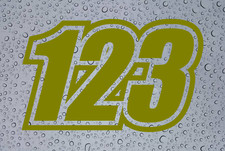 x3 Custom Race Numbers Vinyl