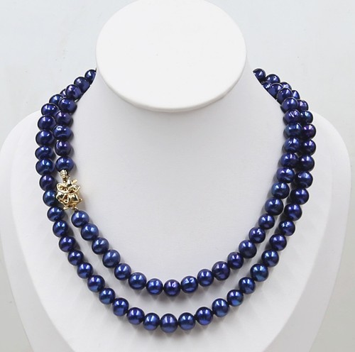 Genuine blue pearl - 8-9,