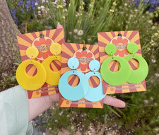 Acrylic Hoop Earrings - 60s