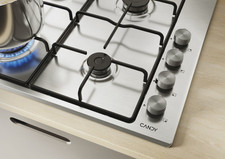 Candy CHW6LPX Moderna 60cm 4 Burner Gas Hob, Stainless Steel, Built-In