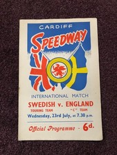 Speedway programme Cardiff