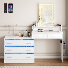 Dressing Table w/LED Mirror