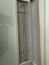 QVC Diamonique Tennis Bracelet 925 Sterling Silver Gold Plated