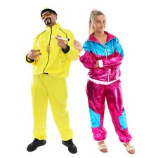 90S RAPPER COSTUME COUPLE FANCY DRESS COSTUME 90'S TRACKSUITS ACCESSORIES