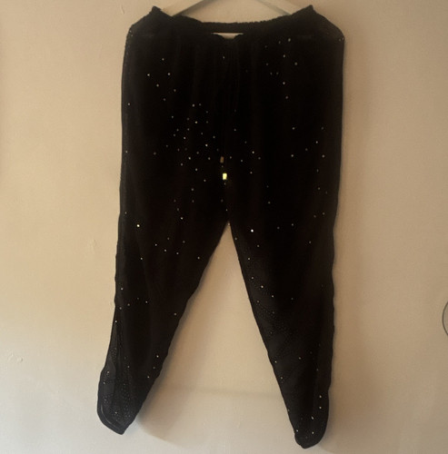 Women black harem trousers - women's,