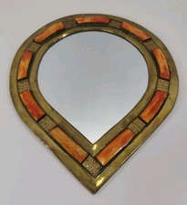 Vintage mirror small teardrop - vintage,