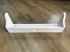 Small Shelving Unit With Heart Cut Out In White Acrylic Mdf With Recessed Hangs