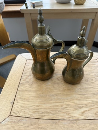 Vintage brass dallah coffee - dallah,