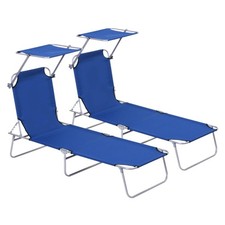 2 Pieces Foldable Sun Lounger