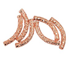 6 Pieces Curved Tube Beads