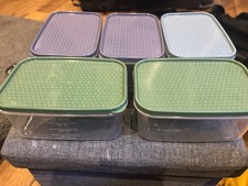 Polka Five Plastic One Litre Lidded Storage Containers