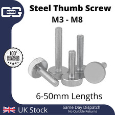 Steel knurled flat head thumb - knurled,