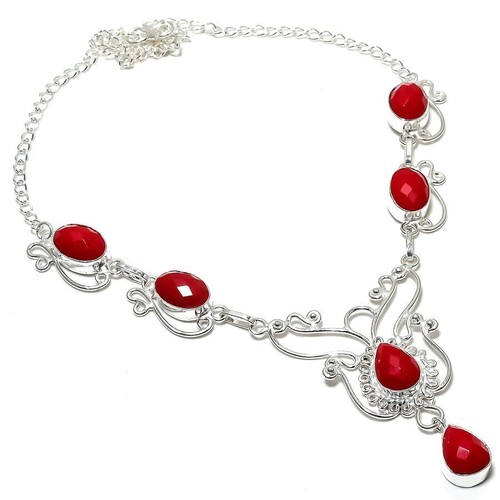 Red coral gemstone 925 - red,