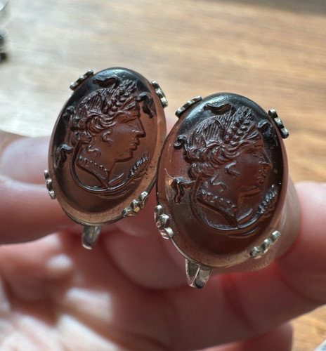 Antique sterling silver - silver, amber