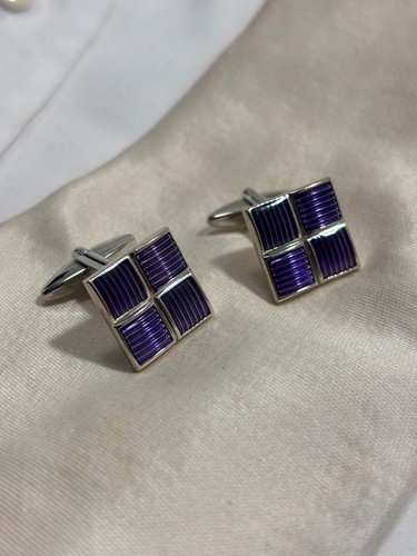 Vintage purple enamel - vintage, square