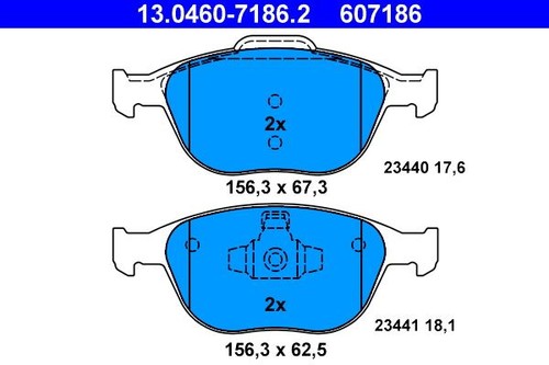 Brake pad set for ford - set, fiesta