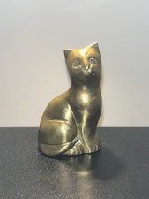 Small Vintage Brass Cat