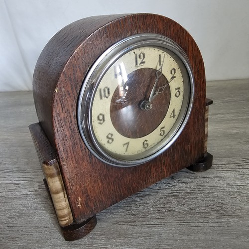 Wooden mechanical mantel clock - mechanical,