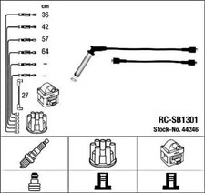 Black Ignition Cable Kit NGK Fits SAAB 9000 9-3 89-03 8817314