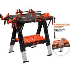 PONY 2-in-1 Folding Workbench, Height Portable Work Table 9 x 89 x 63.5 cm