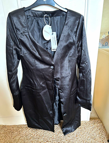 Boohoo black satin off - boohoo,