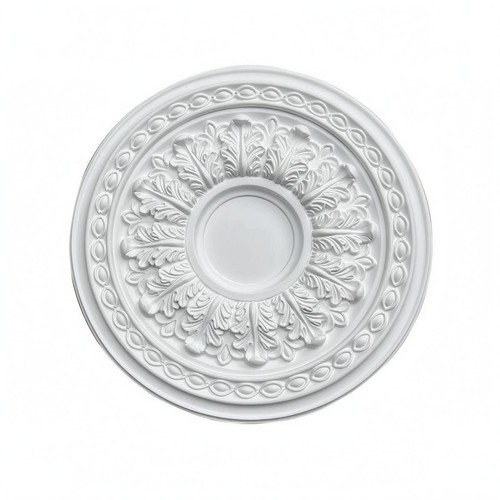 White round ceiling light base - round,