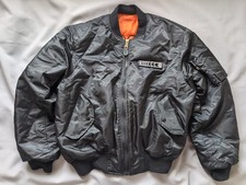 Boxer Barcelona Black MA1 Bomber Jacket Large