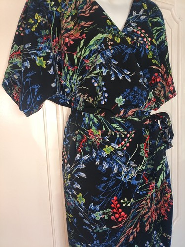 Warehouse wrap dress - ~, floral