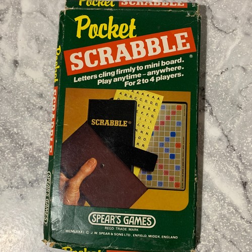 1981 pocket travel scrabble - 1981,