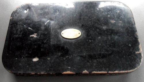 Hardy black japaned - box, with