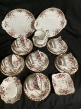 Vintage 1960's Royal Albert Cottage Garden 24 Piece Teaset Unused But 2nds
