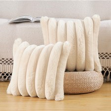Faux Fur Cushion Covers Set of