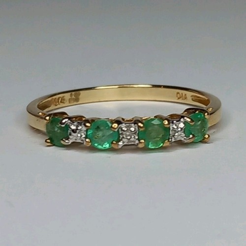 9ct yellow gold emerald - gold,