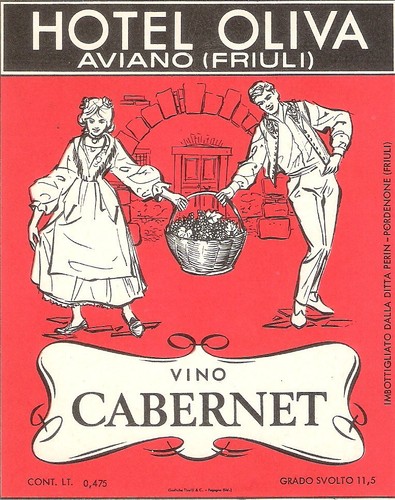 Advertising label cabernet - label,