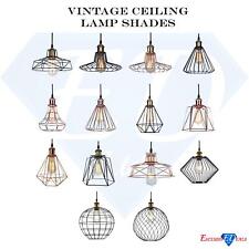 Modern Geometric Lamp Shade Industrial Cage Wire Frame Pendant House Light