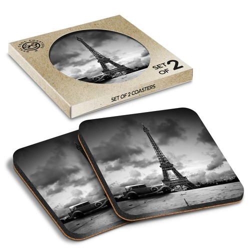 Boxed square coasters bw - x,