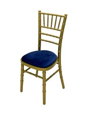Gold Chiavari Chairs with Blue