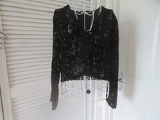 Berkertex Black Devore Velvet Black jacket fit 12/14? no size see listing