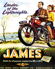 James Motorcycle Poster 1957 -