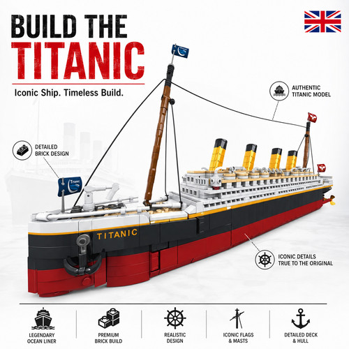 1507pcs titanic creative - titanic, model
