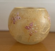Straw Silk  Bowl/Vase - Butterflies