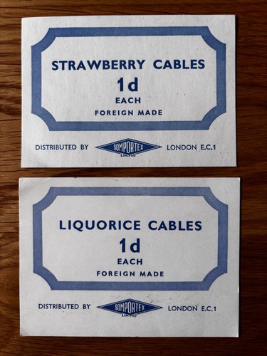 Strawberry liquorice cables - liquorice,